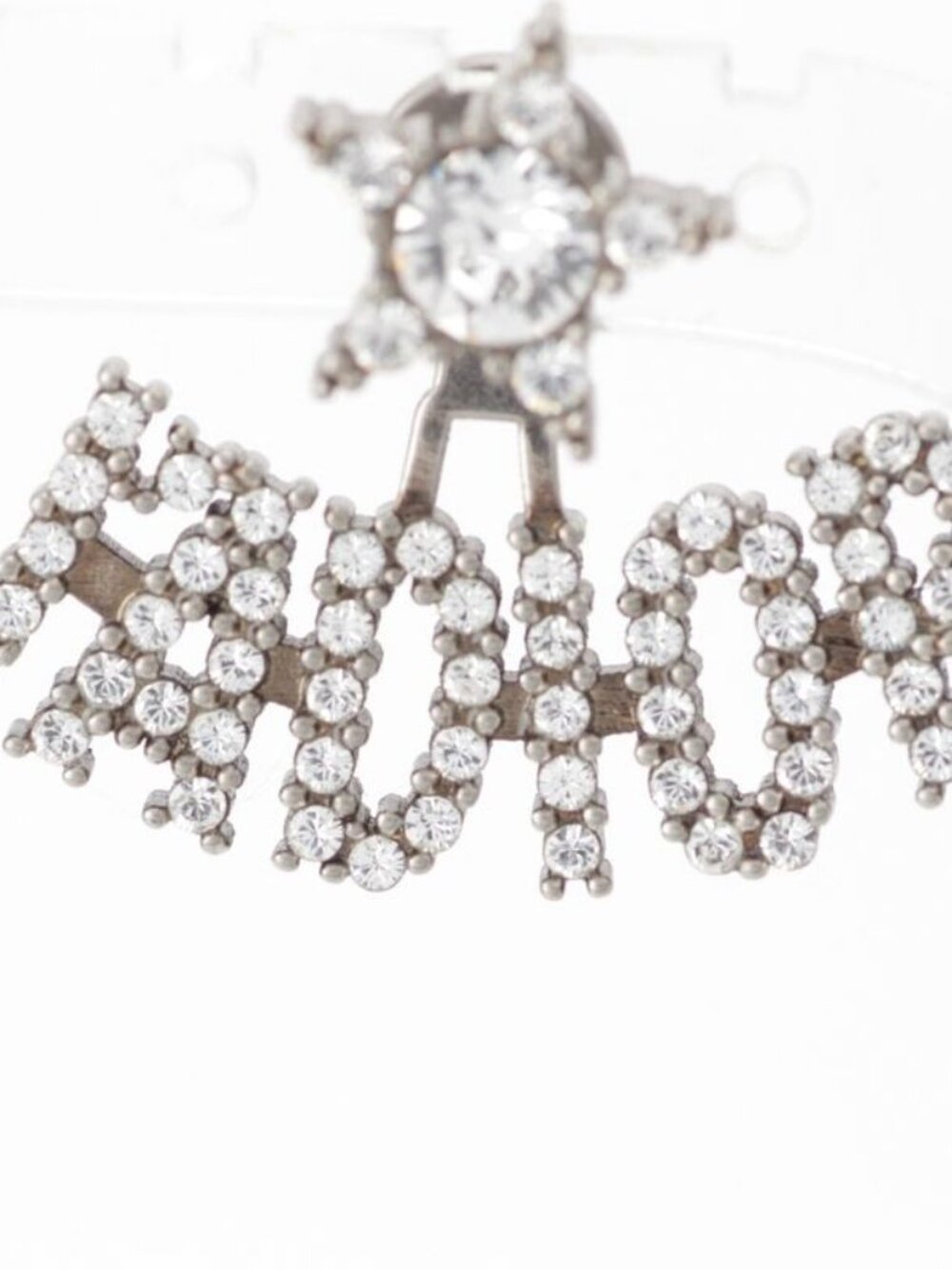 Dior J'adior Rhinestone Earrings Silver - Picture 4 of 8